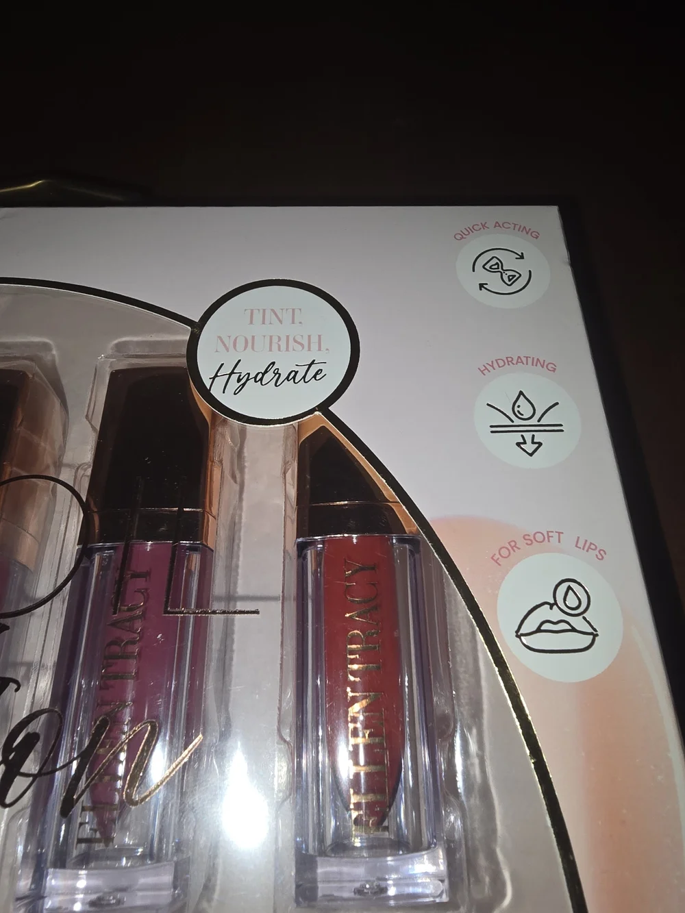 Ellen Tracy Hydrating Lip Tint Set - Pink Shades, New in Box